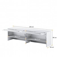 Sienas plaukts virs gultas CONCEPT PRO CP9, balts Sienas plaukts virs gultas CONCEPT PRO CP9, balts